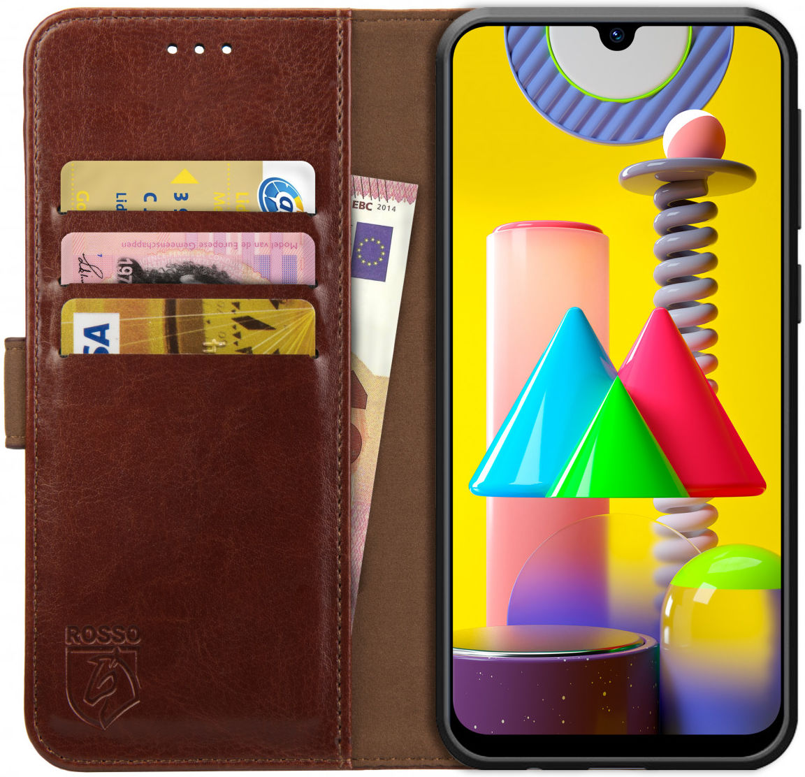 Rosso Element Samsung Galaxy M31 Hoesje Book Cover Bruin afbeelding 1