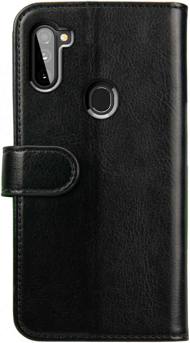 Rosso Element Samsung Galaxy A11 Hoesje Book Cover Wallet Case Zwart afbeelding 2
