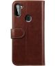 Rosso Element Samsung Galaxy A11 Hoesje Book Cover Wallet Case Bruin