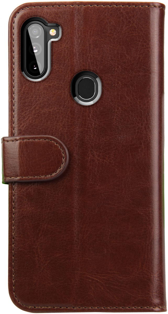 Rosso Element Samsung Galaxy A11 Hoesje Book Cover Wallet Case Bruin afbeelding 5