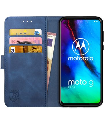 Rosso Element Motorola Moto G Pro Hoesje Book Cover Blauw Hoesjes