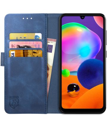 Rosso Element Samsung Galaxy A31 Hoesje Book Cover Blauw Hoesjes