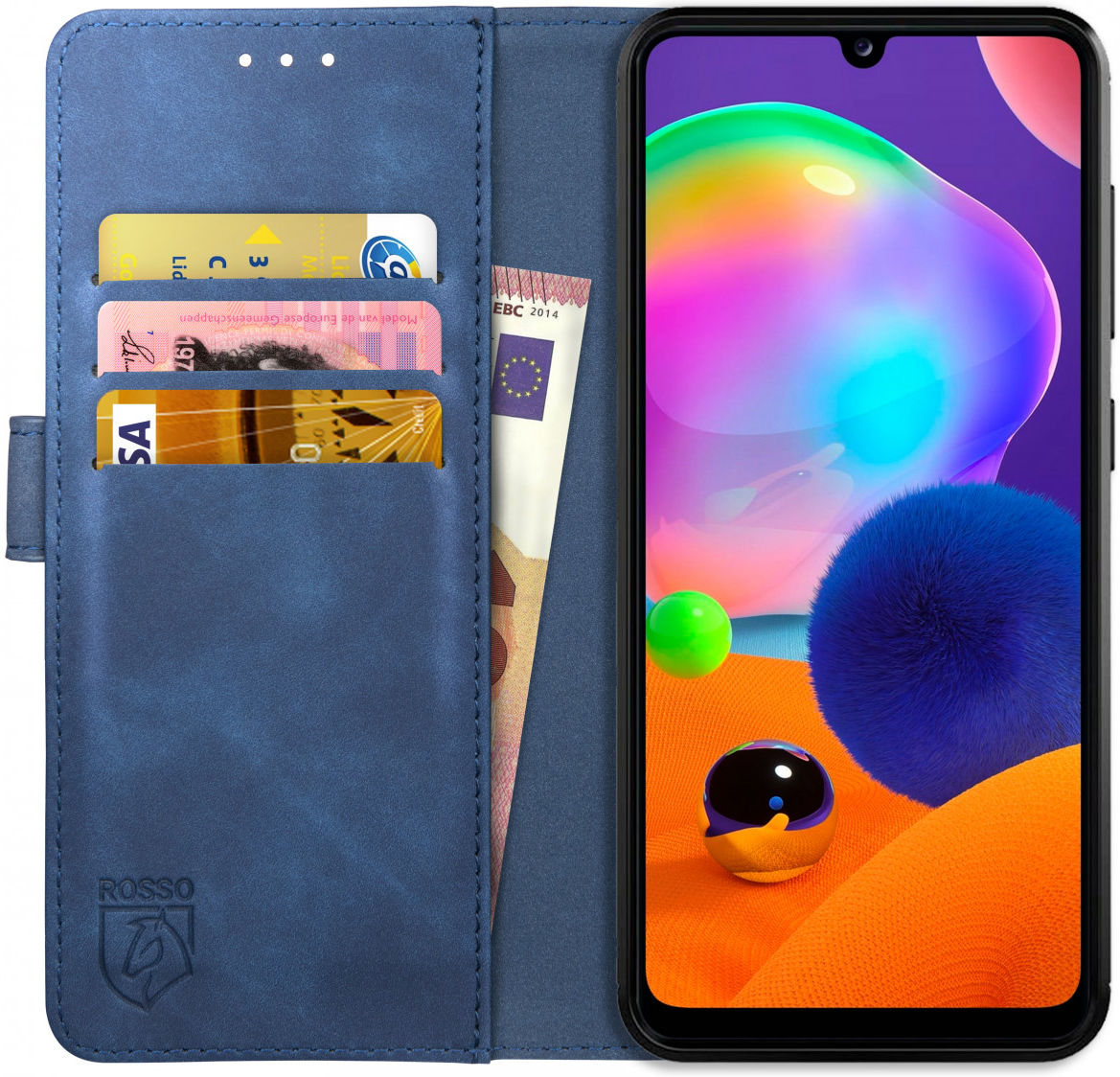 Rosso Element Samsung Galaxy A31 Hoesje Book Cover Blauw afbeelding 1
