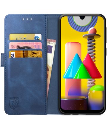 Rosso Element Samsung Galaxy M31 Hoesje Book Cover Blauw Hoesjes