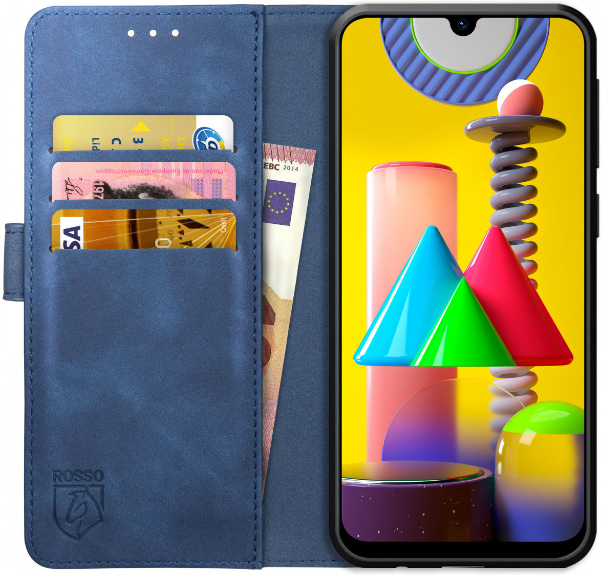 Rosso Element Samsung Galaxy M31 Hoesje Book Cover Blauw afbeelding 1