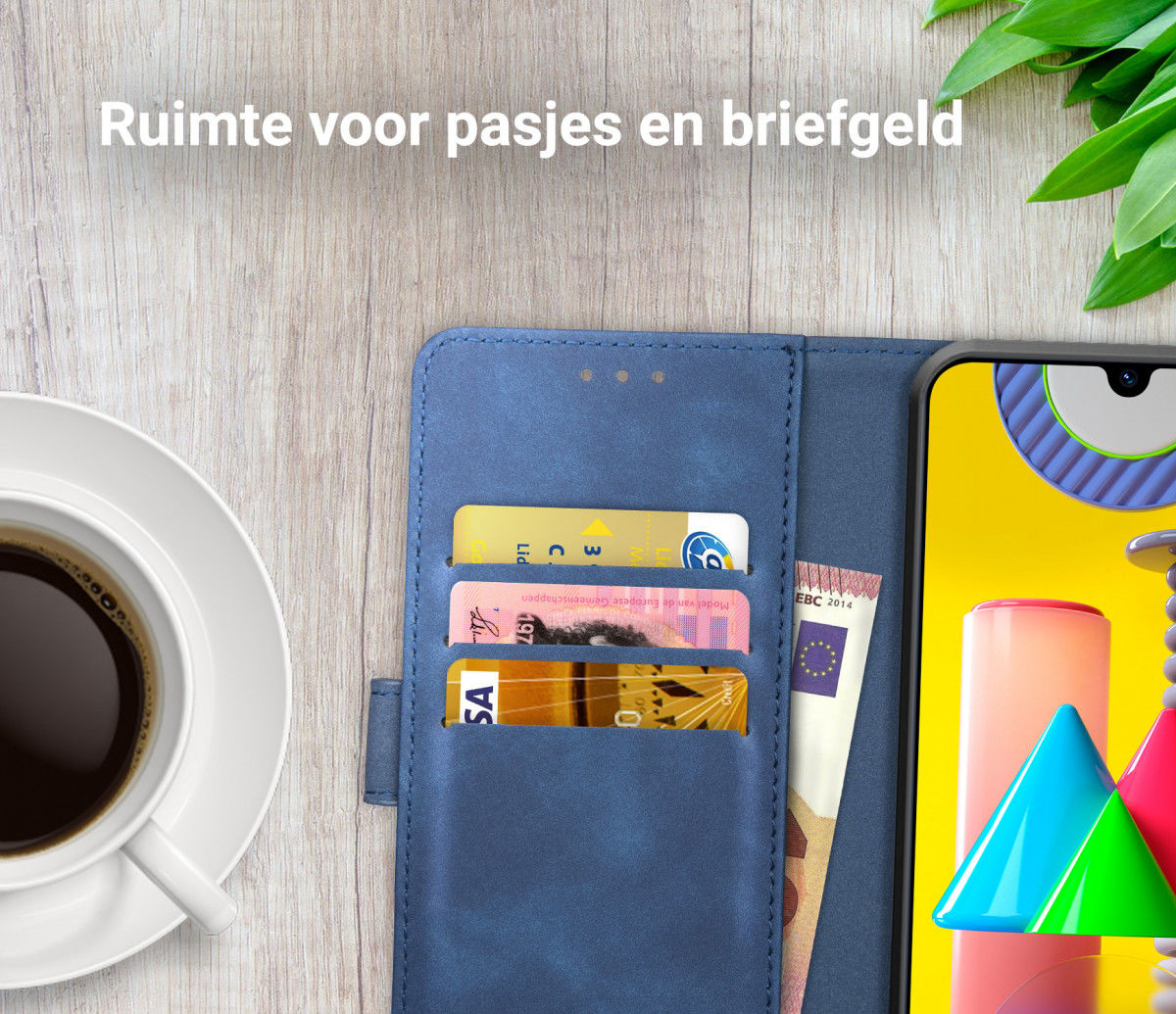 Rosso Element Samsung Galaxy M31 Hoesje Book Cover Blauw afbeelding 10