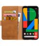 Rosso Element Google Pixel 4A Hoesje Book Cover Wallet Case Lichtbruin
