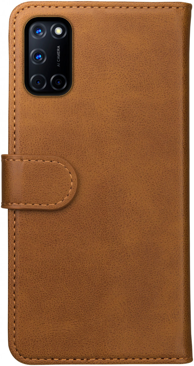 Rosso Element Oppo A52 / A72 Hoesje Book Cover Wallet Case Lichtbruin afbeelding 2