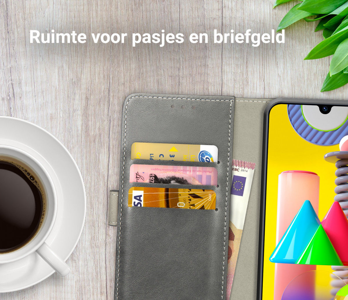 Rosso Element Samsung Galaxy M31 Hoesje Book Cover Grijs afbeelding 8