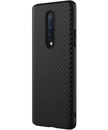 RhinoShield SolidSuit OnePlus 8 Hoesje Zwart Carbon Fiber Hoesjes