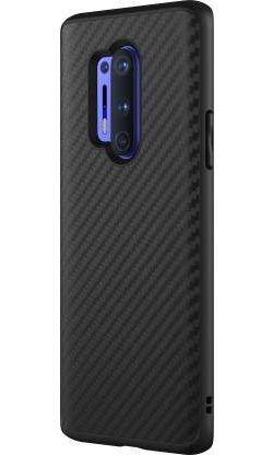 RhinoShield SolidSuit OnePlus 8 Pro Hoesje Zwart Carbon Fiber afbeelding 2