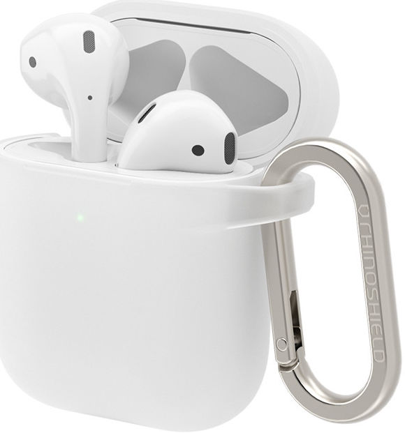 RhinoShield Apple AirPods Hard Plastic Hoesje Wit afbeelding 1
