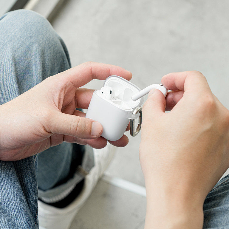 RhinoShield Apple AirPods Hard Plastic Hoesje Wit afbeelding 4