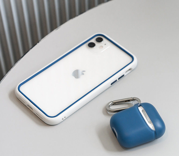 RhinoShield Apple AirPods Hard Plastic Hoesje Blauw afbeelding 4