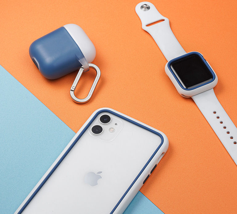 RhinoShield Apple AirPods Hard Plastic Hoesje Blauw afbeelding 5