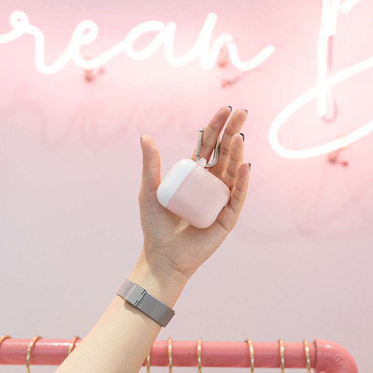 RhinoShield Apple AirPods Hard Plastic Hoesje Roze afbeelding 5