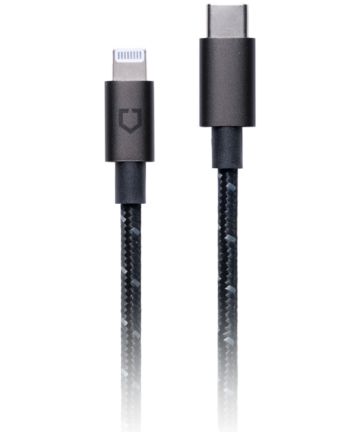 RhinoShield Gevlochten USB-C naar Apple Lightning Kabel 1 Meter Zwart Kabels