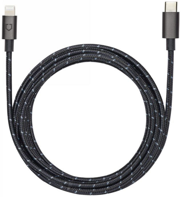 RhinoShield Gevlochten USB-C naar Apple Lightning Kabel 2 Meter Zwart afbeelding 2