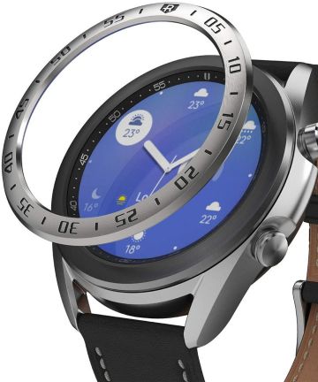 Ringke Bezel Styling Galaxy Watch 3 41MM Randbeschermer RVS Zilver Cases