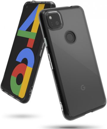Ringke Fusion Google Pixel 4A Transparant Hoesje Black Smoke Hoesjes