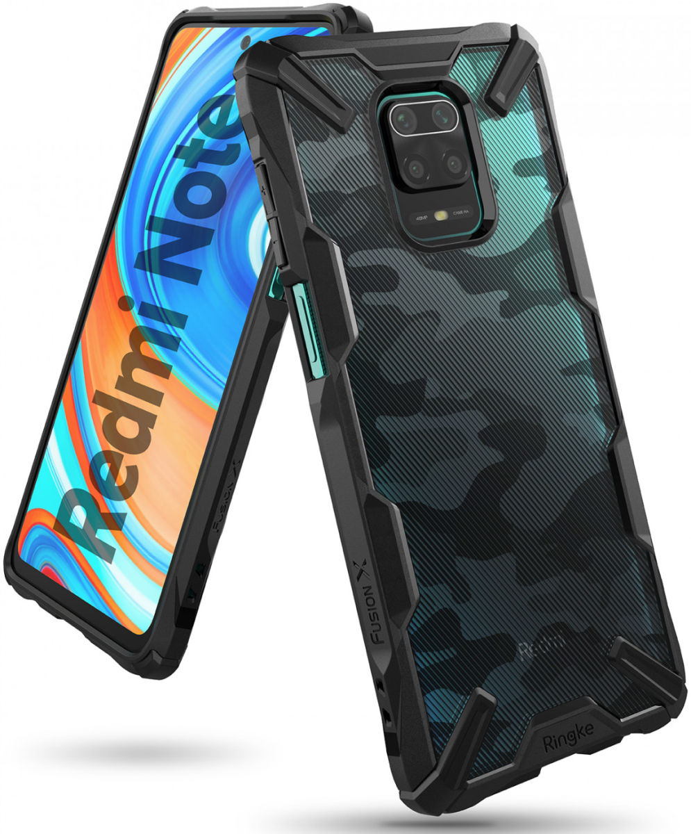 Ringke Fusion X Xiaomi Redmi Note 9S / Note 9 Pro Hoesje Camo Zwart afbeelding 1