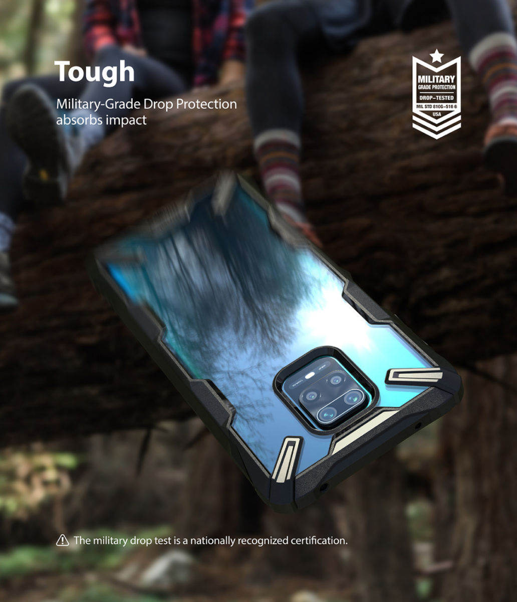 Ringke Fusion X Xiaomi Redmi Note 9S / Note 9 Pro Hoesje Camo Zwart afbeelding 8