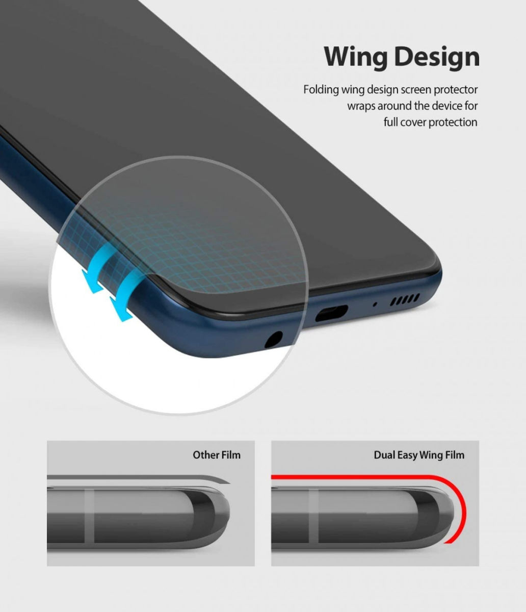 Ringke Dual Easy Wing Samsung Galaxy M31 Screenprotector (Duo Pack) afbeelding 3