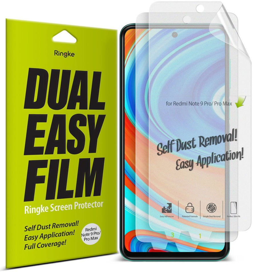 Ringke Dual Easy Wing Xiaomi Redmi Note 9S/Note 9 Pro Screenprotector afbeelding 1