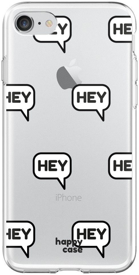 HappyCase Apple iPhone 8 Flexibel TPU Hoesje Hey Print afbeelding 1