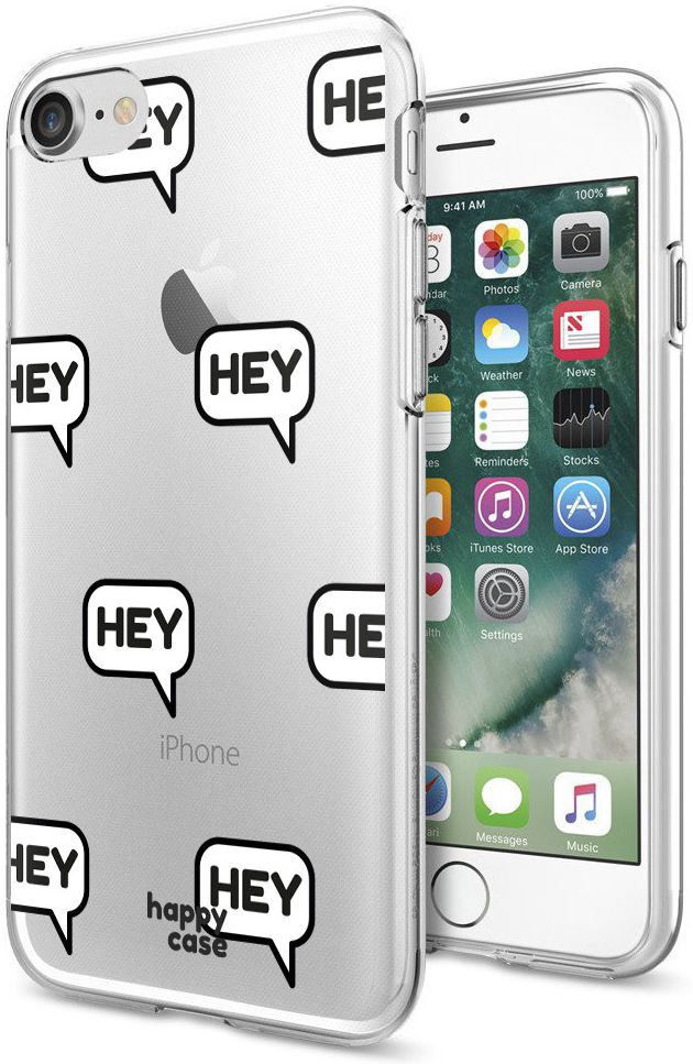 HappyCase Apple iPhone 8 Flexibel TPU Hoesje Hey Print afbeelding 2