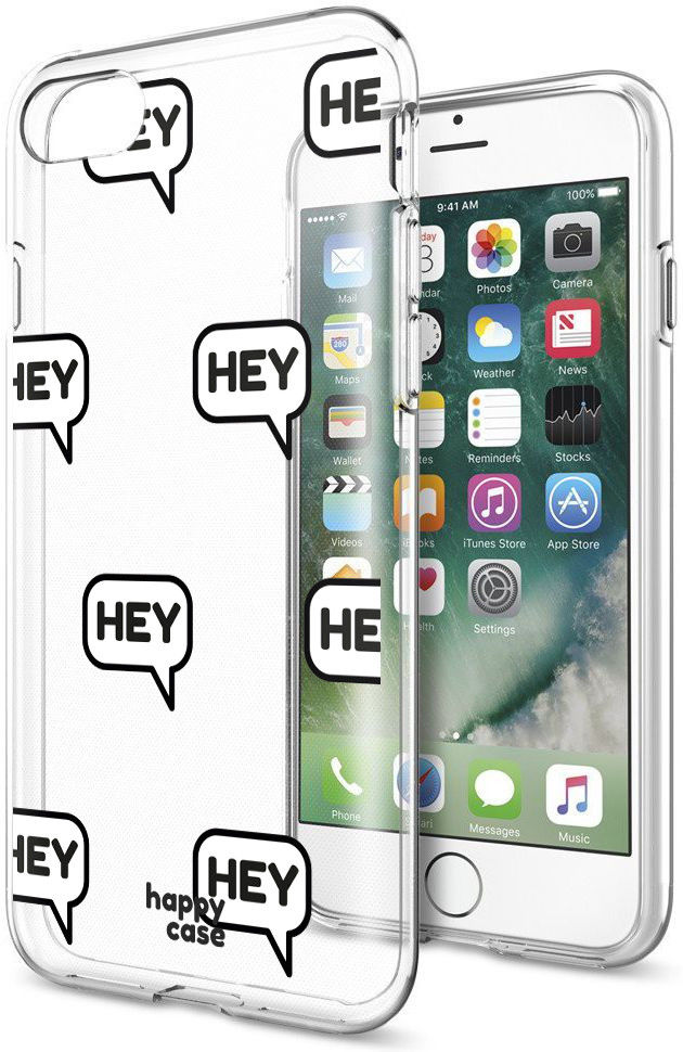 HappyCase Apple iPhone 8 Flexibel TPU Hoesje Hey Print afbeelding 4