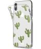 HappyCase Apple iPhone XS Flexibel TPU Hoesje Cactus Print