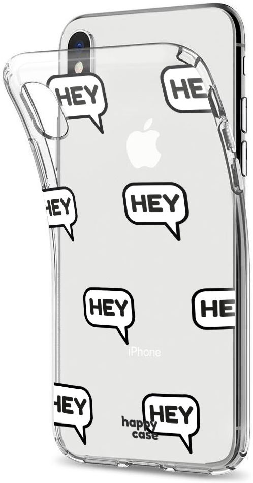 HappyCase Apple iPhone XS Flexibel TPU Hoesje Hey Print afbeelding 4