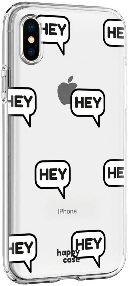 HappyCase Apple iPhone XS Flexibel TPU Hoesje Hey Print afbeelding 5