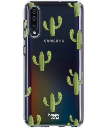 HappyCase Samsung Galaxy A50 Hoesje Flexibel TPU Cactus Print Hoesjes