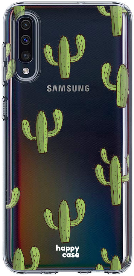 HappyCase Samsung Galaxy A50 Hoesje Flexibel TPU Cactus Print afbeelding 1