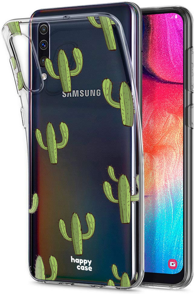 HappyCase Samsung Galaxy A50 Hoesje Flexibel TPU Cactus Print afbeelding 4