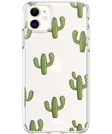HappyCase Apple iPhone 11 Hoesje Flexibel TPU Cactus Print Hoesjes