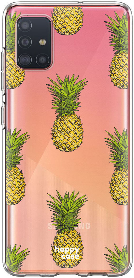 HappyCase Samsung Galaxy A71 Hoesje Flexibel TPU Ananas Print afbeelding 6