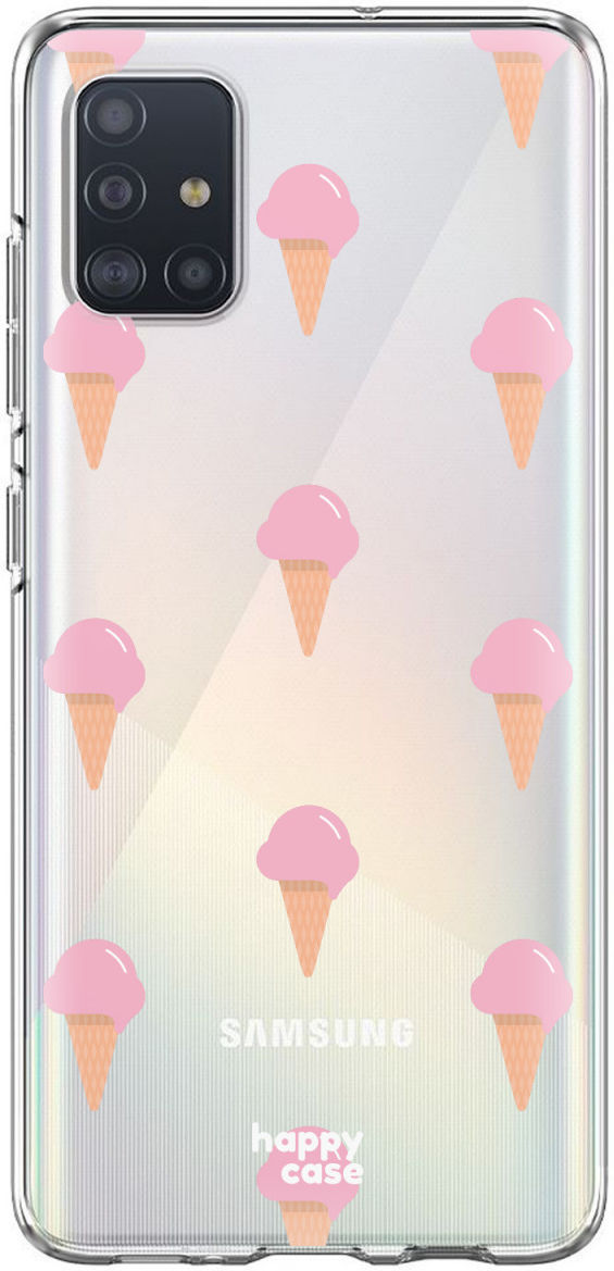 HappyCase Samsung Galaxy A71 Hoesje Flexibel TPU Ijsjes Print afbeelding 1