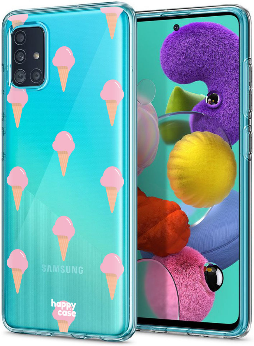HappyCase Samsung Galaxy A71 Hoesje Flexibel TPU Ijsjes Print afbeelding 5