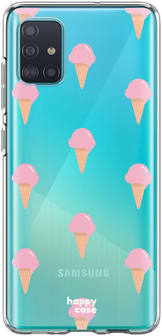 HappyCase Samsung Galaxy A71 Hoesje Flexibel TPU Ijsjes Print afbeelding 4