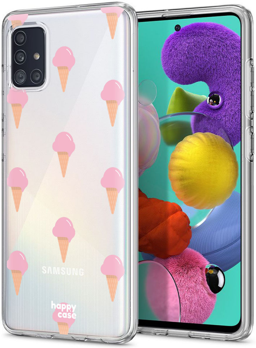 HappyCase Samsung Galaxy A71 Hoesje Flexibel TPU Ijsjes Print afbeelding 2