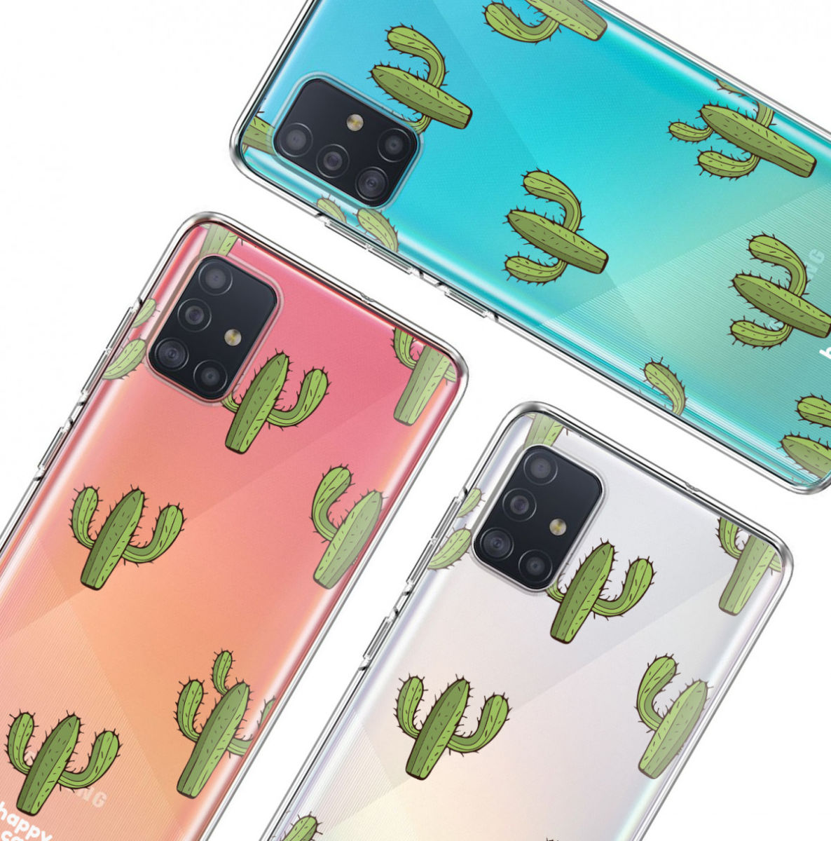 HappyCase Samsung Galaxy A71 Hoesje Flexibel TPU Cactus Print afbeelding 7
