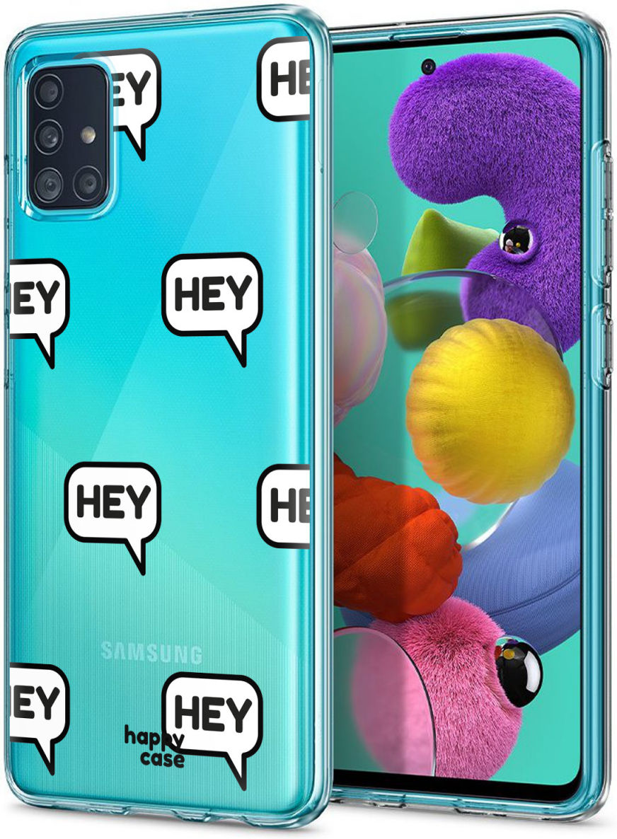 HappyCase Samsung Galaxy A71 Hoesje Flexibel TPU Hey Print afbeelding 5