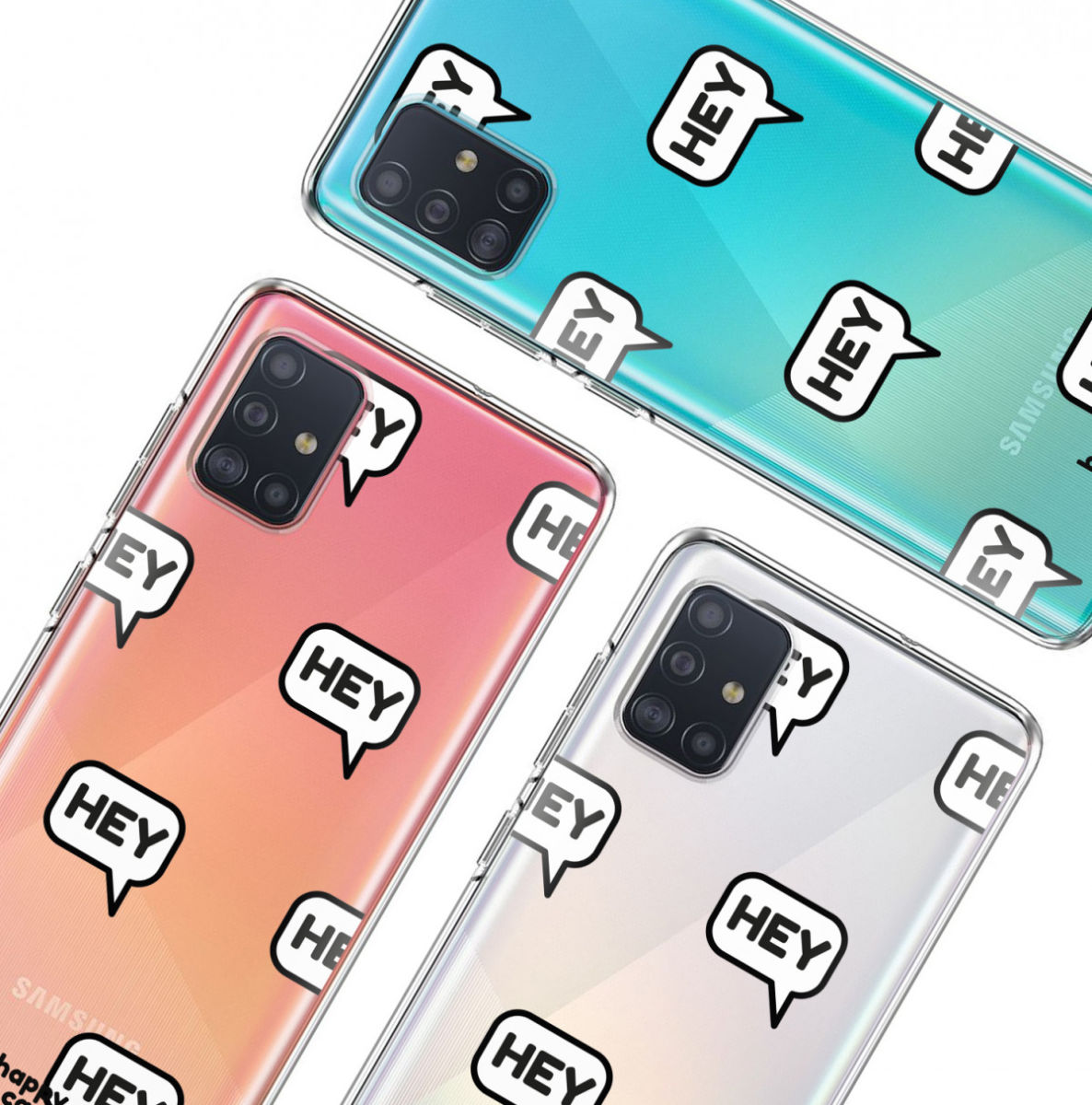HappyCase Samsung Galaxy A71 Hoesje Flexibel TPU Hey Print afbeelding 7