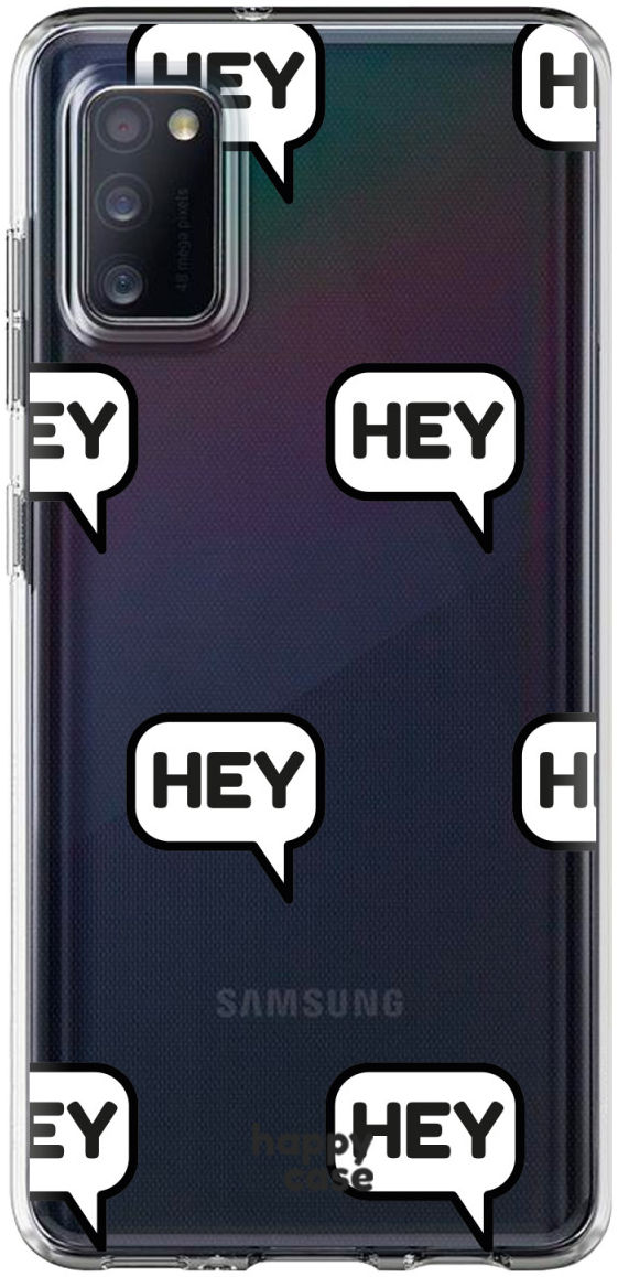 HappyCase Samsung Galaxy A41 Flexibel TPU Hoesje Hey Print afbeelding 1