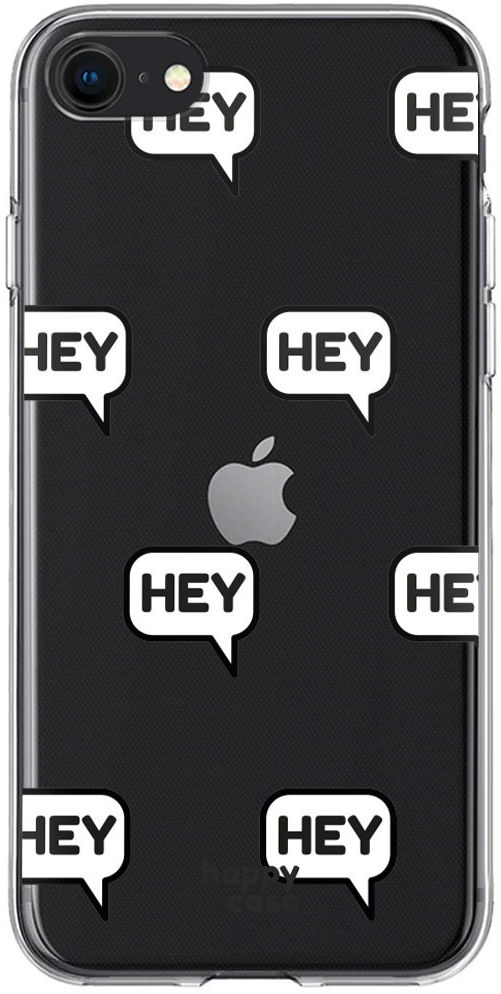 HappyCase iPhone SE 2020/2022 Hoesje Flexibel TPU Hey Print afbeelding 1