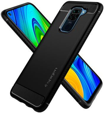 Spigen Rugged Armor Redmi Note 9 Hoesje Matte Black afbeelding 2