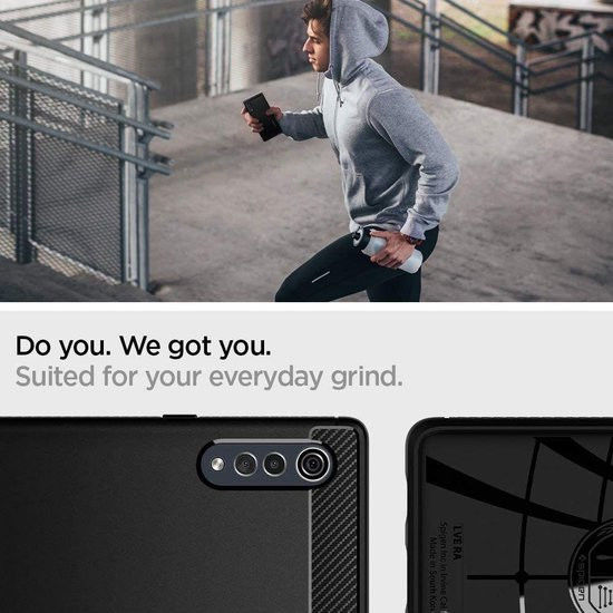 Spigen Rugged Armor LG Velvet Hoesje Matte Black afbeelding 6
